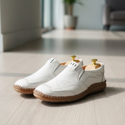 Genuine Leather Premium Sacchi Casual Shoes - White