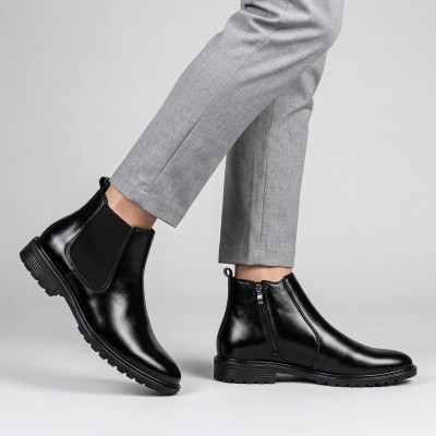 Stylish High Neck Boot - Black