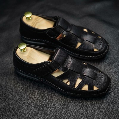 Genuine Leather Premium Sacchi Shoes - Black
